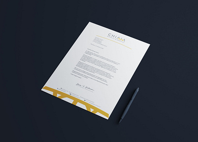 Letterhead / Chiaia corporate identity design editorial design indesign letterhead