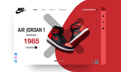 Air Jordan 1 Landing Page air jordan airjordan aj1 design landing page landingpage ui ux web