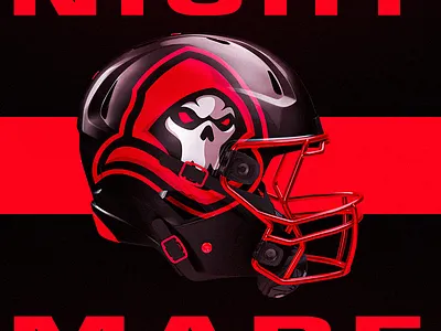 Nightmare Logo Helmet Design branding design draw drawing evil football gaming graphicdesign helmet icon illustration logo logos mockup nfl photoshop red skull