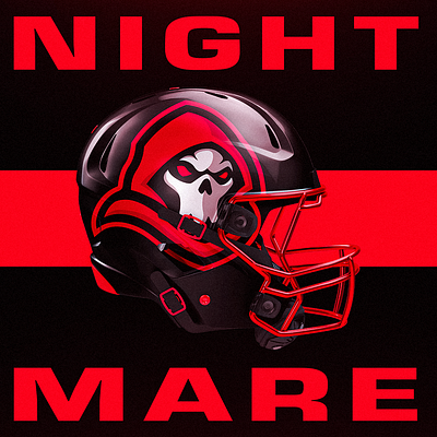 Nightmare Logo Helmet Design branding design draw drawing evil football gaming graphicdesign helmet icon illustration logo logos mockup nfl photoshop red skull