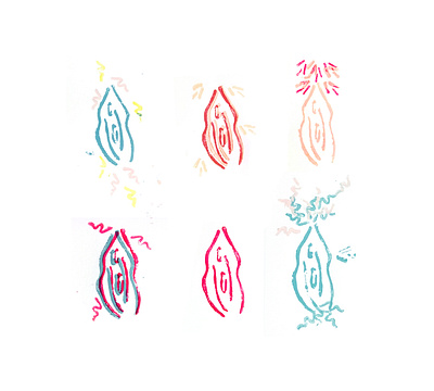 Female Empowerment — Rubber Stamping female female power feminine feminism pattern rubber stamp stamping vagina