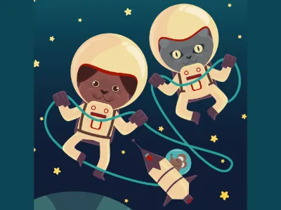 Space Explorers affinity affinitydesigner character character design concept art digital illustration fantasy illustration pencildog vector