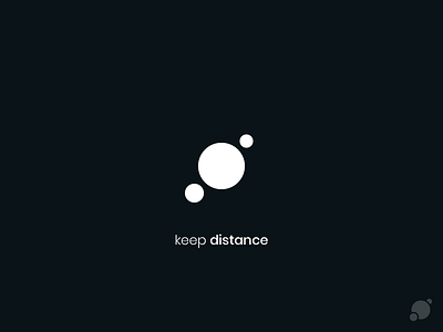 keep distance black and white blackorbitart branding coronavirus creative geometric graphics design logo vector graphics лого логотип