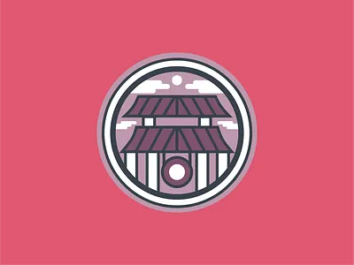 Asian District Icon asian district circle city city icon design agency district flat design flat illustration icon icon set iconographer iconography icons illustration logo map okc oklahoma city vector