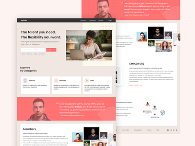 Myskills - Portfolio Website/UI Concept figma landing page minimal modern design portfolio ui uidesign uiux website design