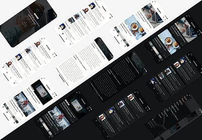 Mens Journal Mobile App Screens Concept concept dark dark app dark mode dark ui design ios light light theme mobile mobile app mode ui ux webdesign white white mode