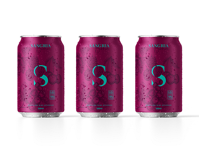 S for Sangria brand identity branding can design drink fruits illustration logo packaging packaging design pattern sangria