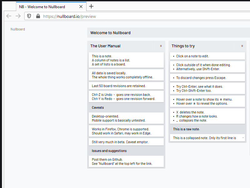 Nullboard improvements nullboard