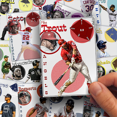 2020 Radar Chart Baseball Cards angels baseball cards data data visualization design layout design mlb photo editing red redesign sports stats trout