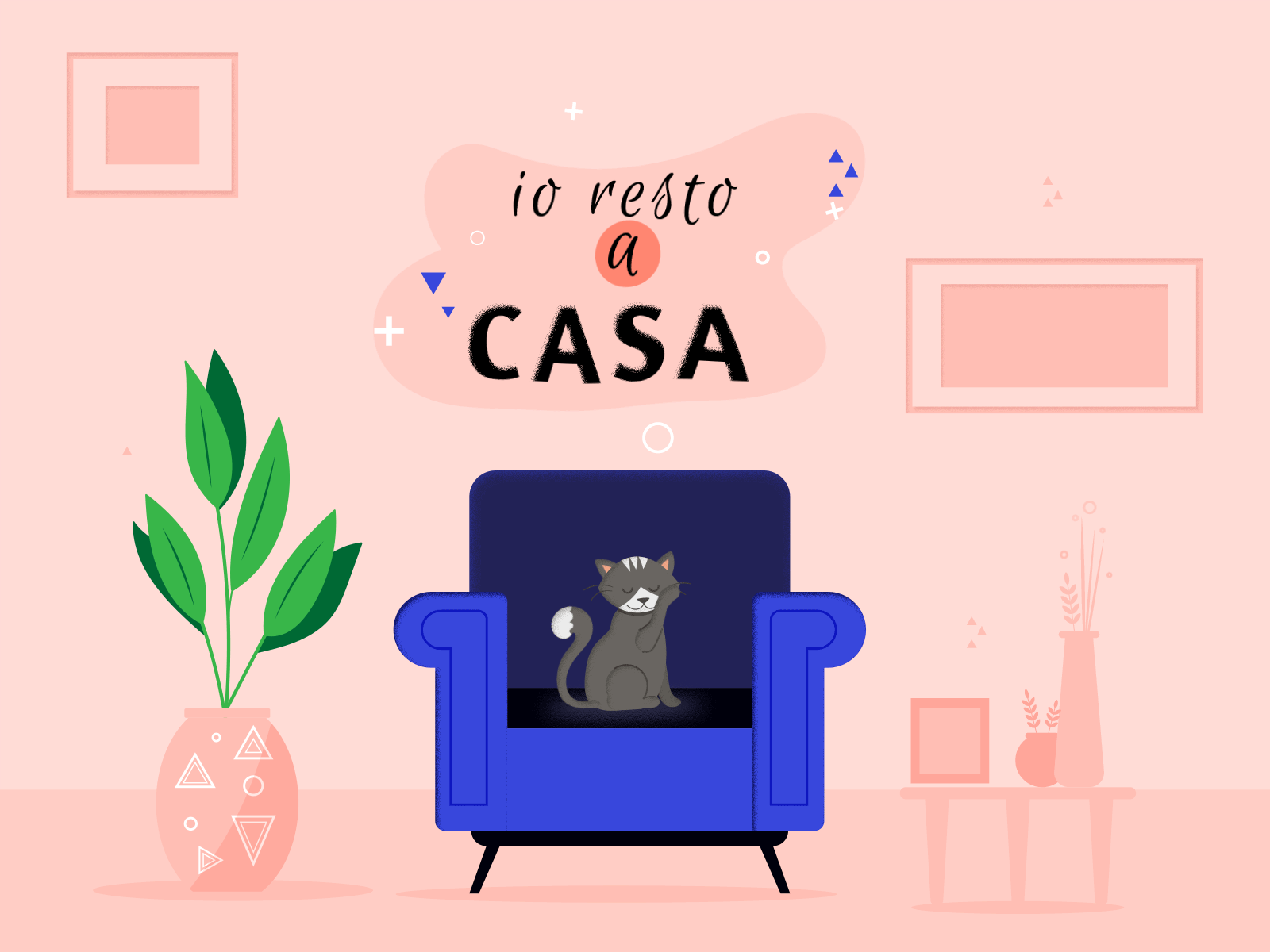 Stay home...be safe animation casa cat corona coronavirus home home decor kitty paws plants quarantine