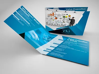 Digital Marketing Company Brochure (Horizontal Brochure) bifold bifold brochure brand branding brochure brochure design brochure layout clean company profile design digital digital marketing digital marketing agency flyer design marketing agency