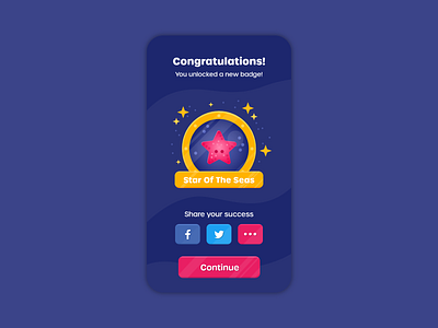 Daily UI #010 : Social Share 3petitspixels adobe xd app app design challenge dailyui dailyui 010 design game design game ui illustration social share ui ux vector