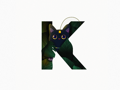 K 36daysoftype cat colorful design cute dribbble flower illustration im designs imagination light night