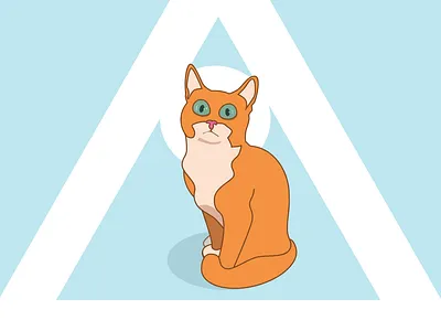 The Chosen Cat animal cat design graphic design icon illustration kitten logo minimal portrait ui vector