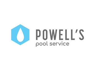 Powell's Pool Service branding graphic design icon logo logo design logodesign minimalist minimalist logo simple