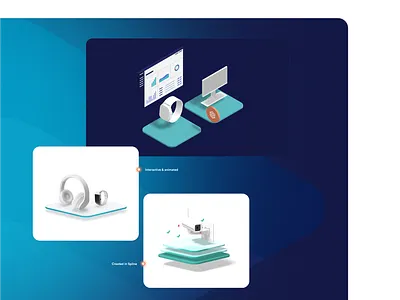 Memfault - 3D animations 3d animation blue branding clean gradient illustration modern spline website