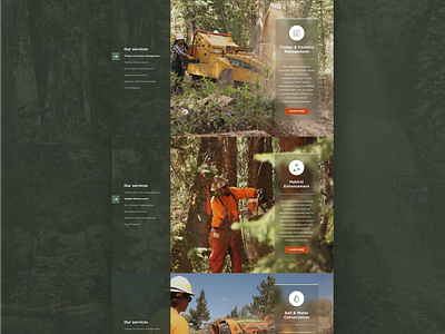 Specialized Land Management - website, services art direction conservation environmental habitat nature ui ux website