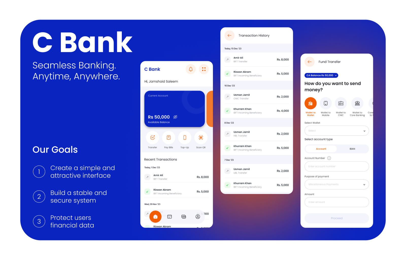 C Bank Mobile App bankapp flatdesign icon mobile bank app mobile ui ux mobileapp mobileui ui ux