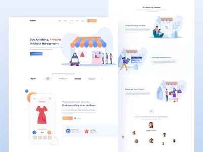 E-commerce website landing page agency challenge digital agency e commerce landing page landing page ui landingpage minimal online shop ui web design webdesign