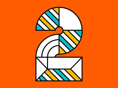 36 Days of type - TWO 2d 36daysoftype branding design font illustration illustrator line line icon type typeface vector