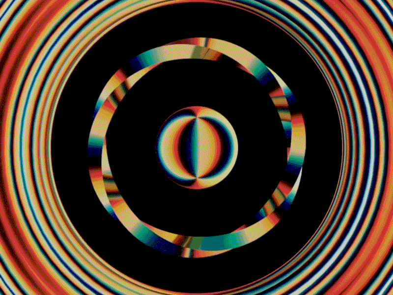 ORB 3d c4d chromatic gold orb rainbow retro