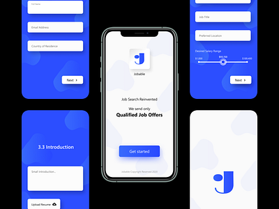 Jobable App Design app design design figma interface design product design ui design user experience ux design