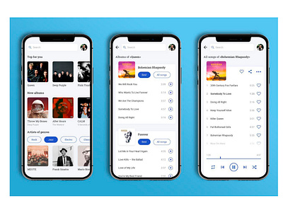 mini-concept of music app designer ios ios app iosapp iosdesign ui ui design ui ux uidesign uiux ux design uxdesign