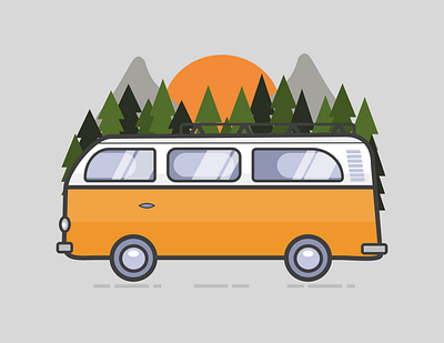 Vintage Volkswagen Part II affinity affinitydesigner design flat icon illustration nostalgia ui ux web