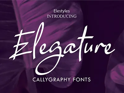 Elestyles Font Family script signature