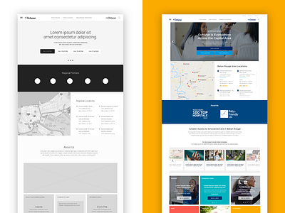 Regional Healthcare Landing Page healthcare information architecture process search ui ux web deisgn web development