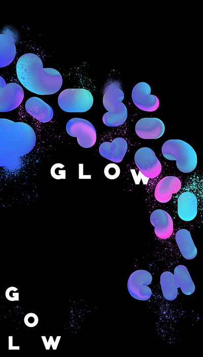 GLOW 3d art color design graphicdesign photoshop splash