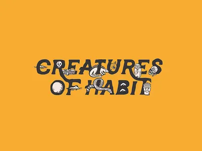 Creatures of Habit - Design Week Type brand brand design creative design creatures creatures of habit handlettering illustration monsters type typogaphy typography art