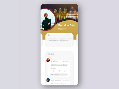 Profile Page adobexd art daily ui daily100challenge dailyui006 dailyuichallenge design illustrator ux ui