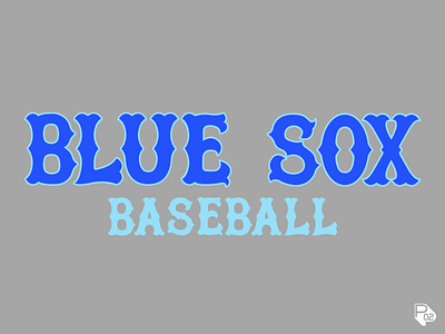 Blue Sox Lettering ball baseball bat branding chicago graphic design hand lettering identity illustration illustrator sports typography vector