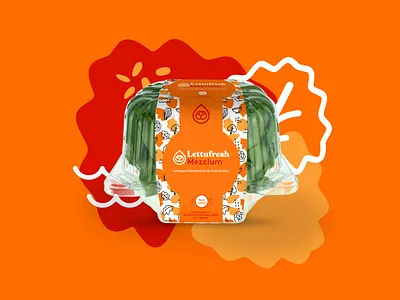 Lettufresh brandidentity branding dribbblers illustration lettuce logo packaging pattern puerto rico salad veggies