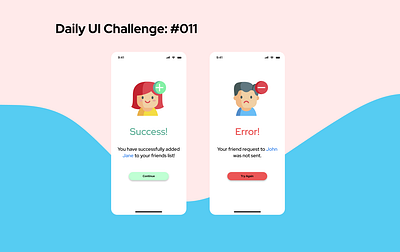 Daily UI Challenge: #011 - Flash Message dailyui dailyuichallenge design flash message flat illustration ui