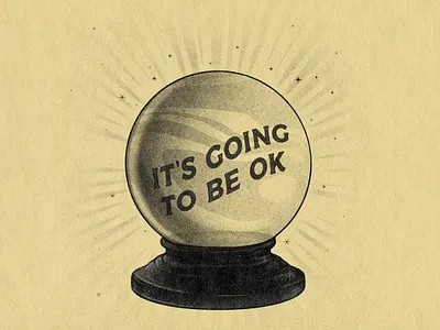 Crystal Ball design illustration photoshop procreate retro texture truegrit vintage