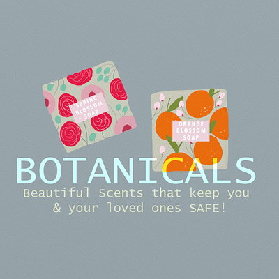 Botanicals soap advertising digital illustration digitalillustration art dribbbleweeklywarmup illustration