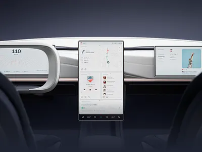 Wave HMI - Multi-screen Car Interface car dashboard car interface car ivi infotainment instrument cluster interface