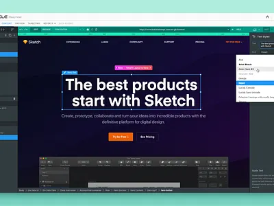 Oracle Maxymiser campaign designer app design interface software ui ux web
