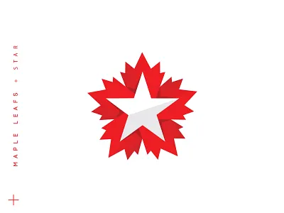 The Maple branding canada design designs leaf leafs logo maple mapleleaf minimal negativespace red sale simple star whitespace