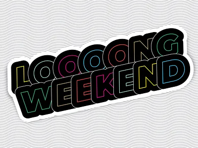 Loooong weekend adobe coronavirus covid 19 design illustration label logo sticker typography vector