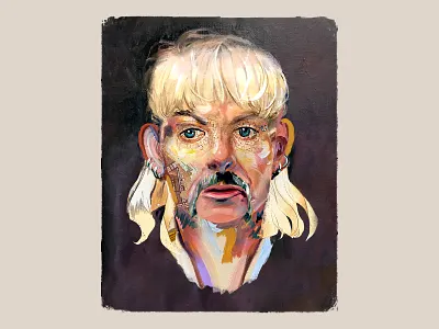 Joe Exotic art collage design illustration portrait poster