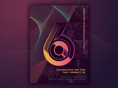 Creative Placemaking Summit 6 Cover 1 angles blend book branding connection cover event geometric illustration illustrator numbers poster spirograph summit ties