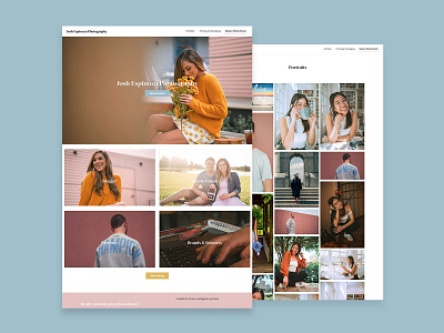 Josh Espinoza Photography Website Design branding design front end development web web design website design wordpress