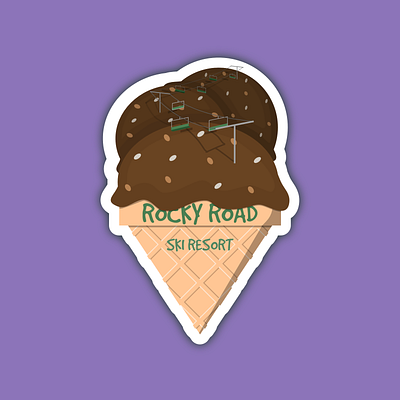 Daily Logo Challenge #8 - Ski Resort Logo affinitydesigner branding daily logo challenge dailylogochallenge design dlc ice cream logo logo challenge logochallenge ski resort sticker vector