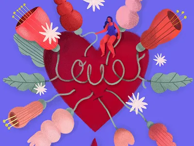 bleeding heart illustration lettering lettering artist