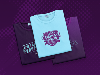 Liga de Combate ao Câncer - T-Shirts apparel brand branding cancer fight combat cancer combate ao cancer design league liga logo shirt mockup t shirt t shirt design