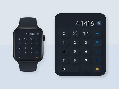 Daily UI 004 Neumorphic Dark Calculator 2020 appdesign calculator dark ui darkmode ios13 neumorph neumorphic softui ui uidesign uitrend userexperience userinterface ux uxdesign watchos webdesign