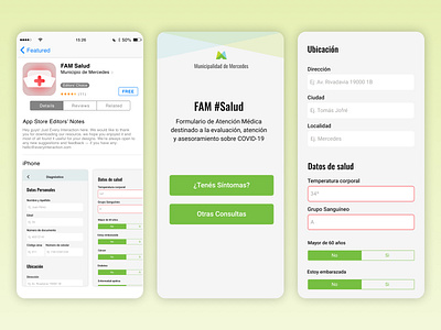 FAM Salud app logo css design html ionic mobile ux uxui